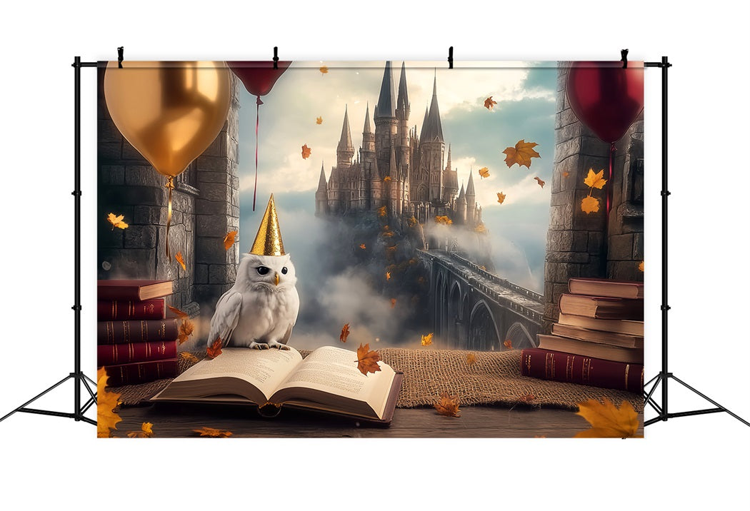 Castle Backdrop Autumn Owl Magic Castle Kids Backdrop UK LXX58-369