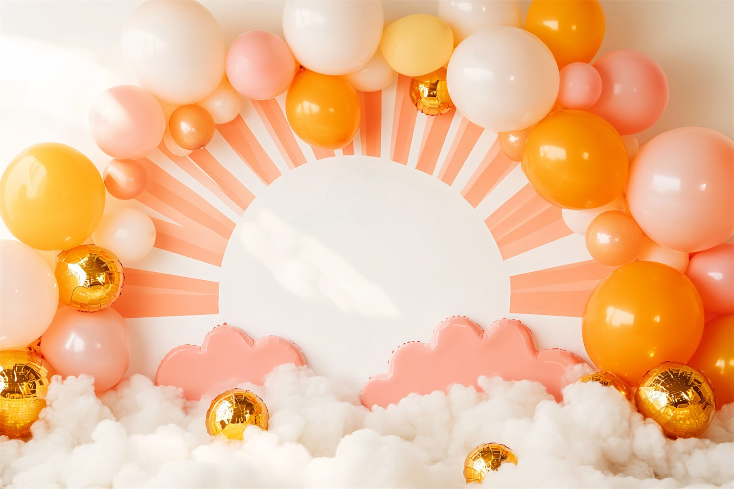 Newborn Backdrop Sunrise Balloon Cloud Glow Newborn Photography Backdrop UK LXX58-383
