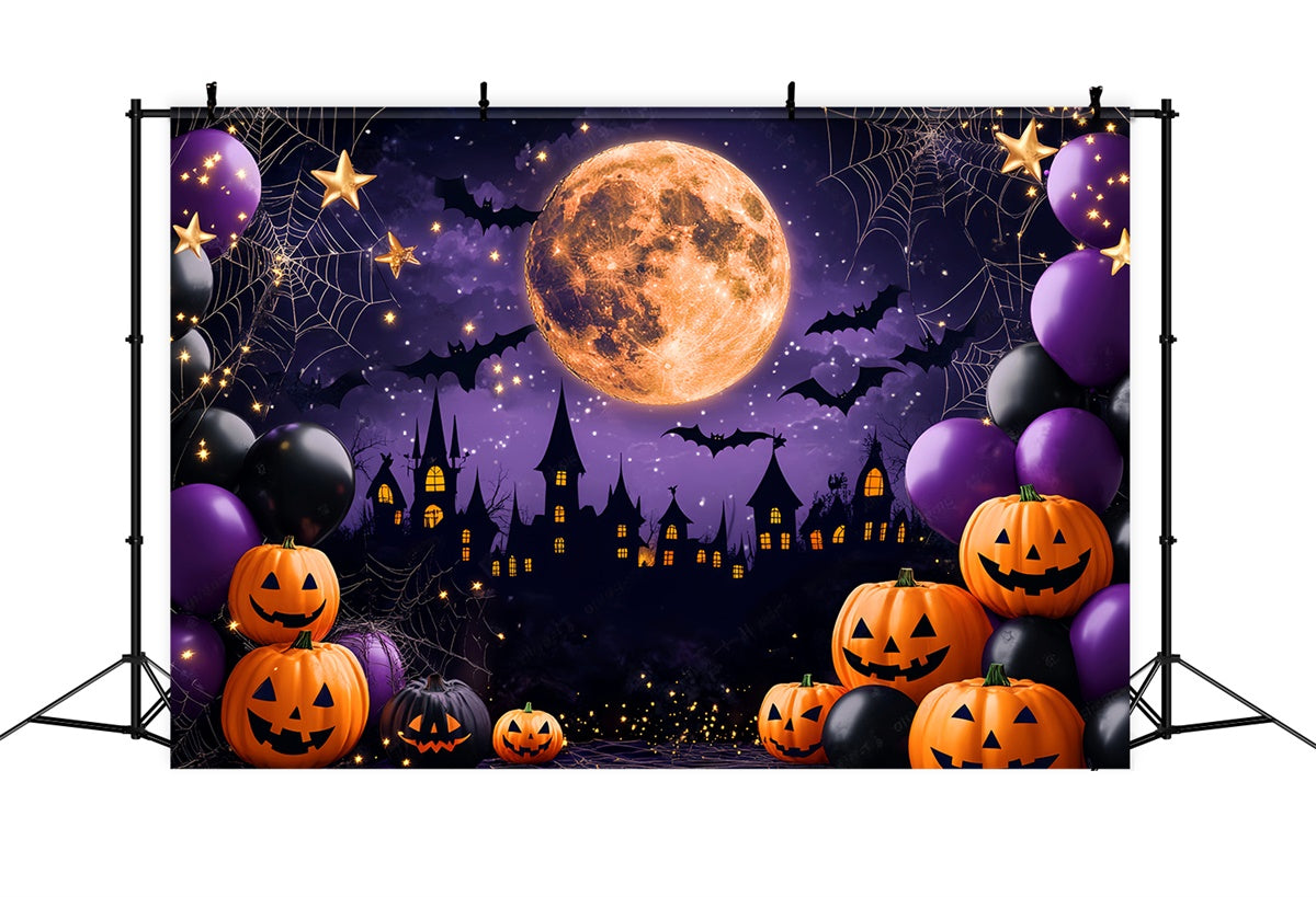 Halloween Backdrop Spooky Castle Silhouette Backdrop UK LXX58-40