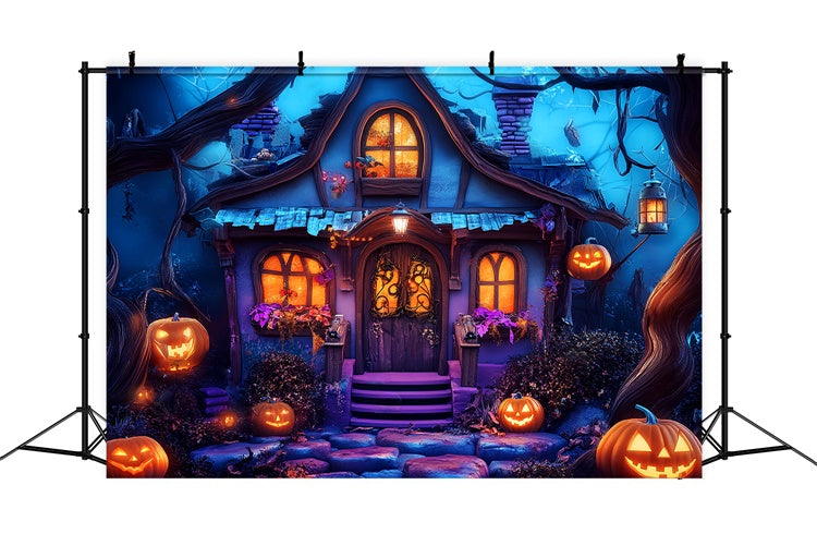 Halloween Backdrops Enchanted Witch Cottage Backdrop UK LXX58-46
