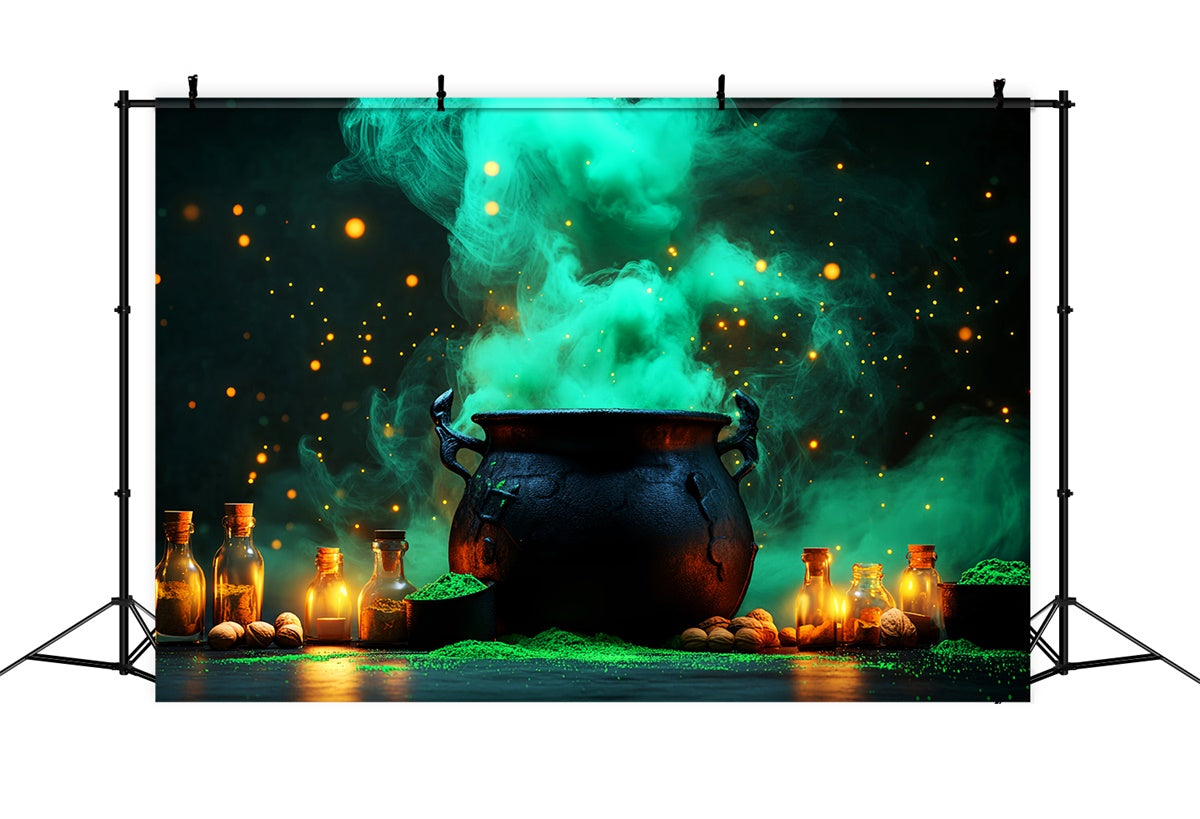 Halloween Photo Backdrops Mist Witch Cauldron Backdrop UK LXX58-6