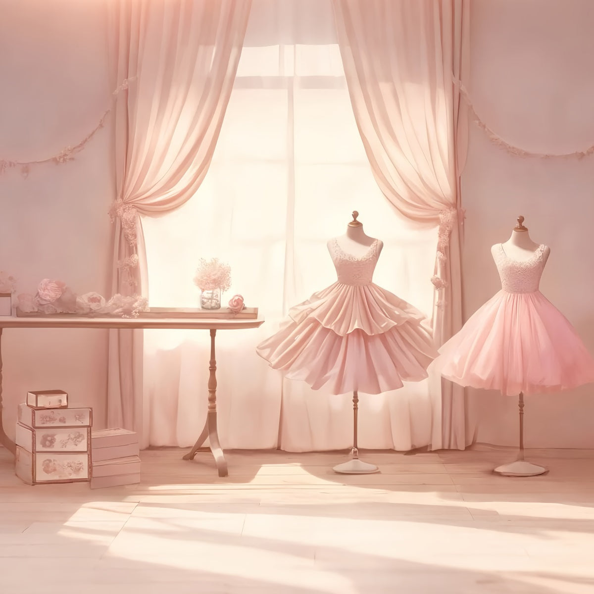 Dance Backdrop Pink Dress Mannequin Display Photography Dance Backdrop UK LXX59-1