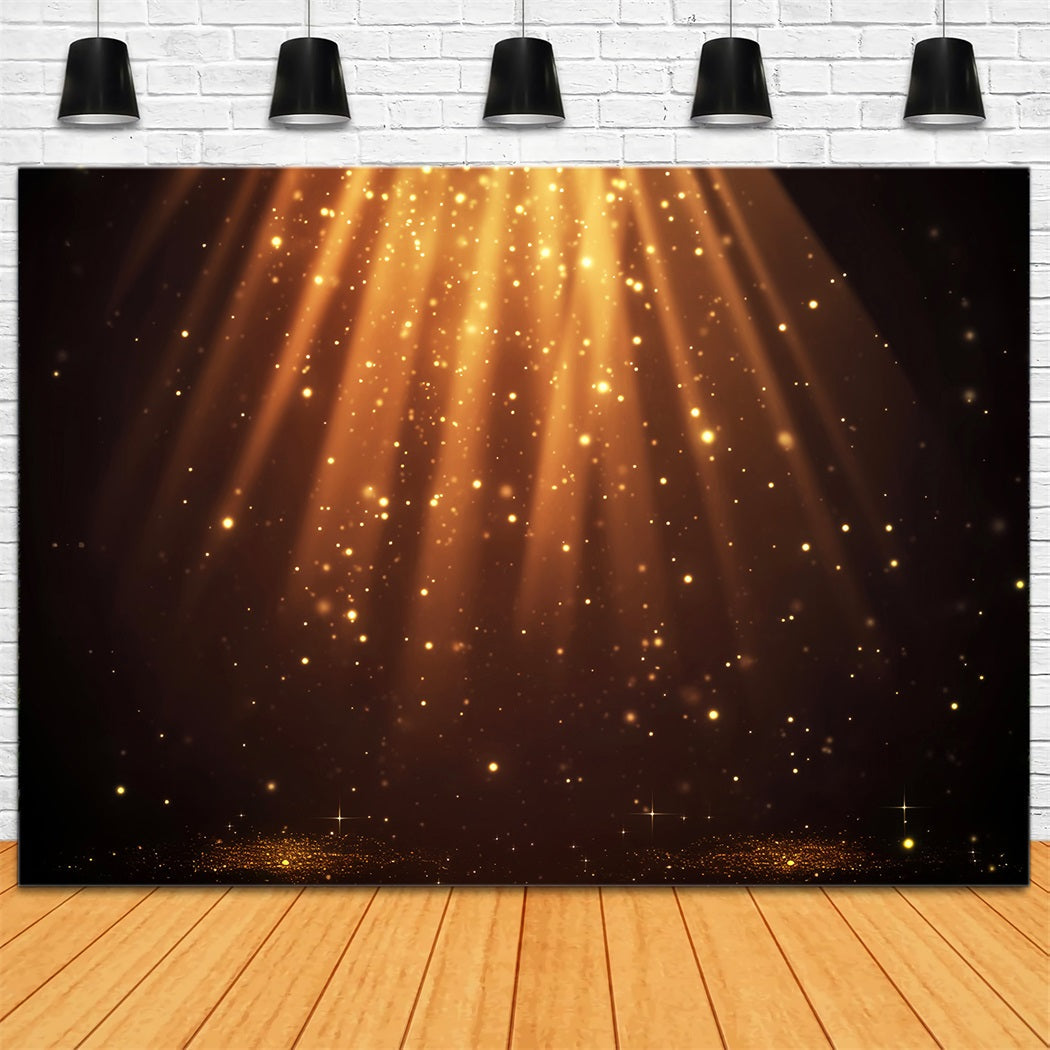 Spotlight Backdrop Sparkling Golden Glitter Rays Dance Backdrops UK LXX59-11