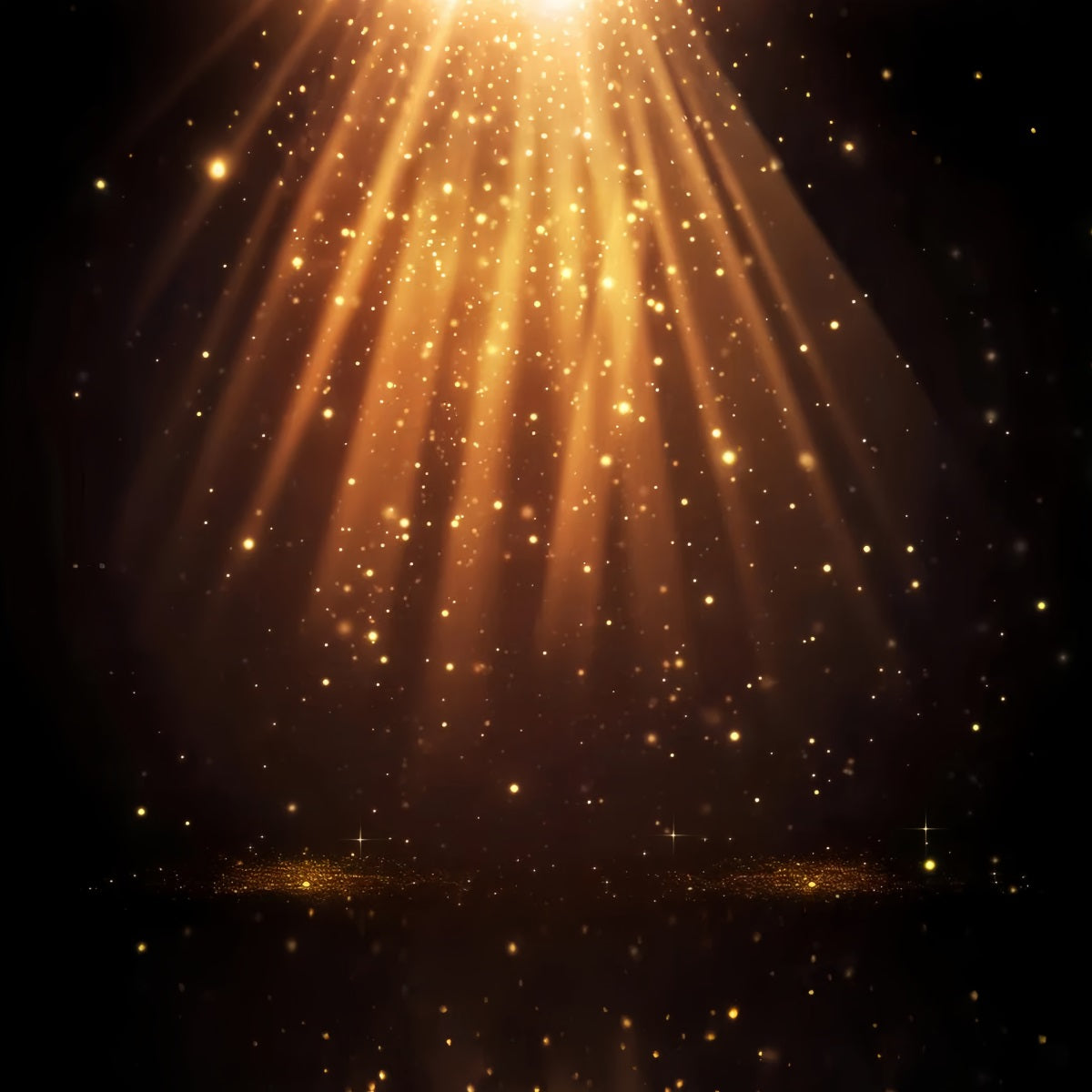 Spotlight Backdrop Sparkling Golden Glitter Rays Dance Backdrops UK LXX59-11