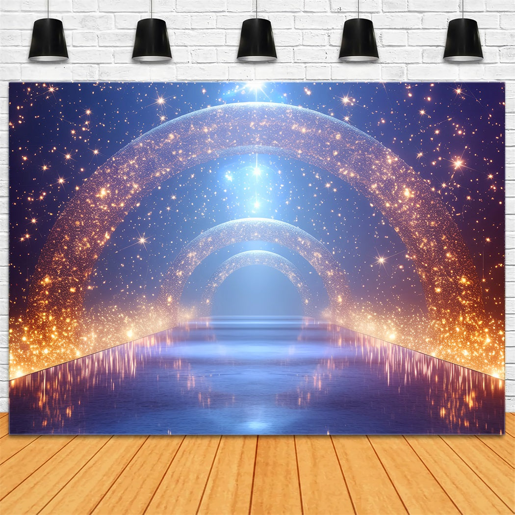 Spotlight Backdrop Sparkling Galaxy Archway Lights School Dance Backdrop UK LXX59-13
