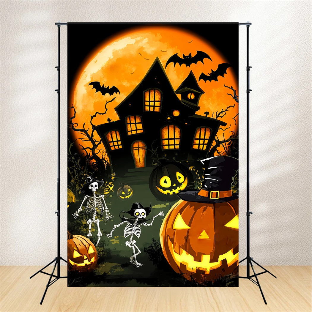 Haunted Forest Backdrop Haunted Mansion Skeleton Parade Halloween Photo Backdrop UK LXX59-131