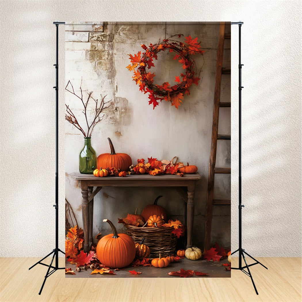 Halloween Color Backdrop Rustic Pumpkin Autumn Arrangement Halloween Backdrop Ideas UK LXX59-149