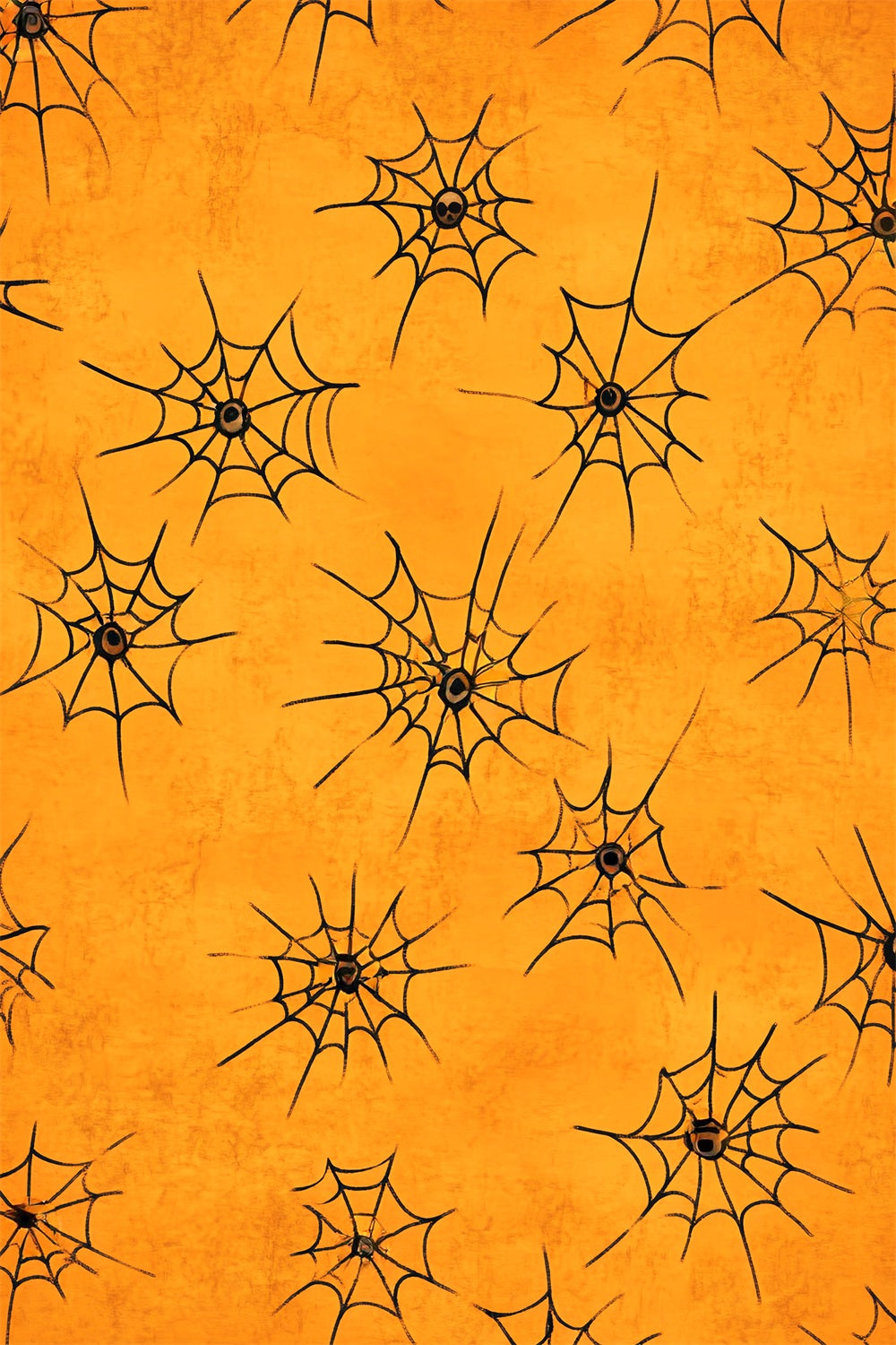 Color Backdrop Orange Background Spiderweb Pattern Halloween Photo Booth Backdrop UK LXX59-151