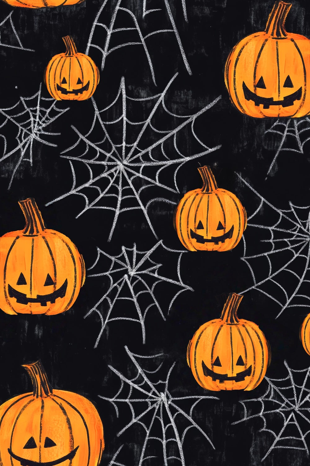Halloween Color Backdrop Pumpkin Lantern Spider Web Halloween Photography Backdrop UK LXX59-152