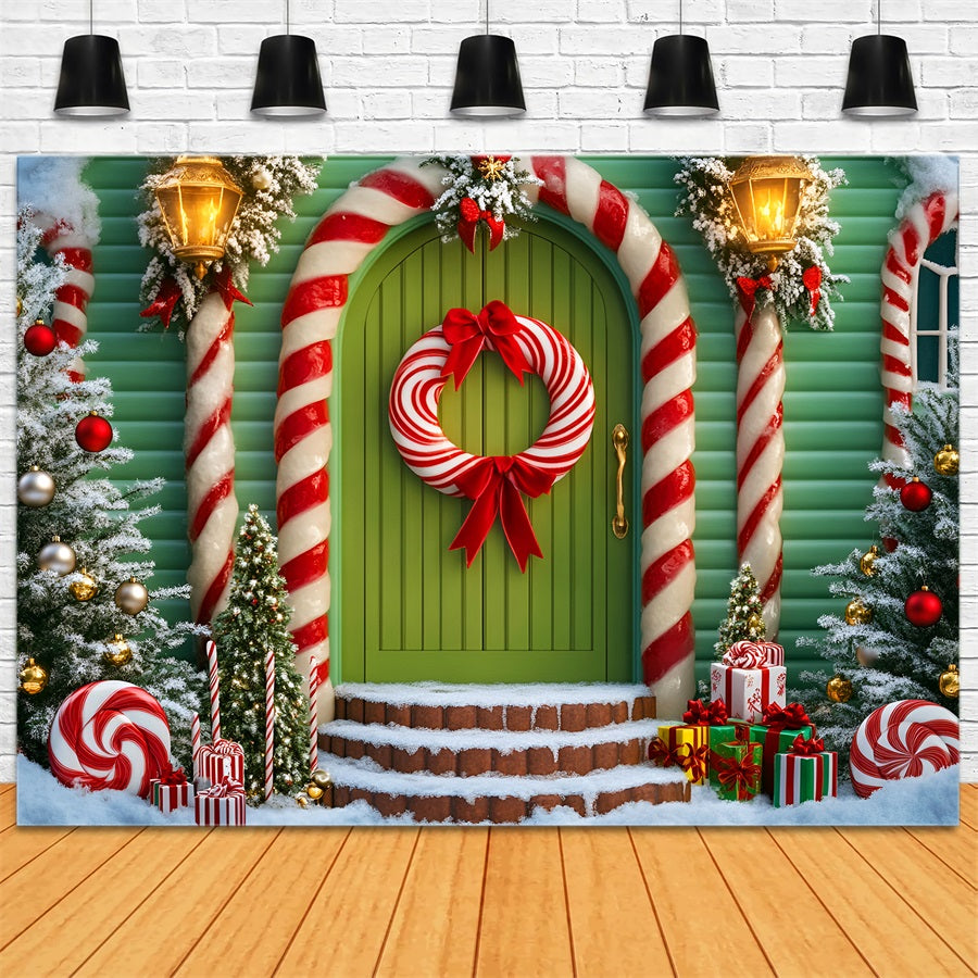 Candyland Backdrop Candy House Pastel Wonderland Christmas Photo Backdrops UK LXX59-166