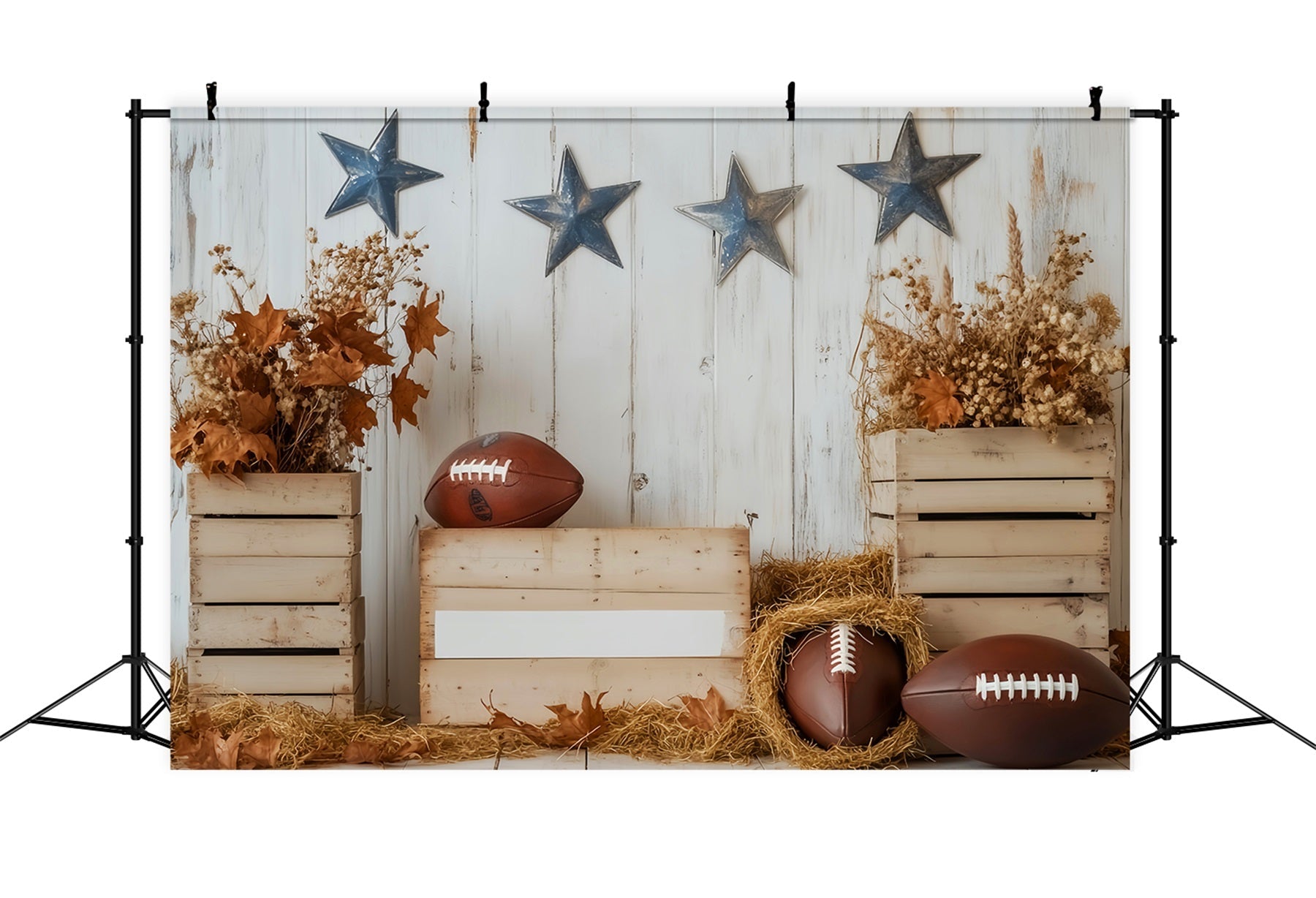 Football Backdrops Rustic Football Autumn Decor Sports Backdrops UK LXX59-303