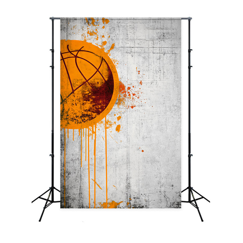 Sports Backdrop Graffiti Style Basketball Art Basketball Photo Backdrop UK LXX59-322