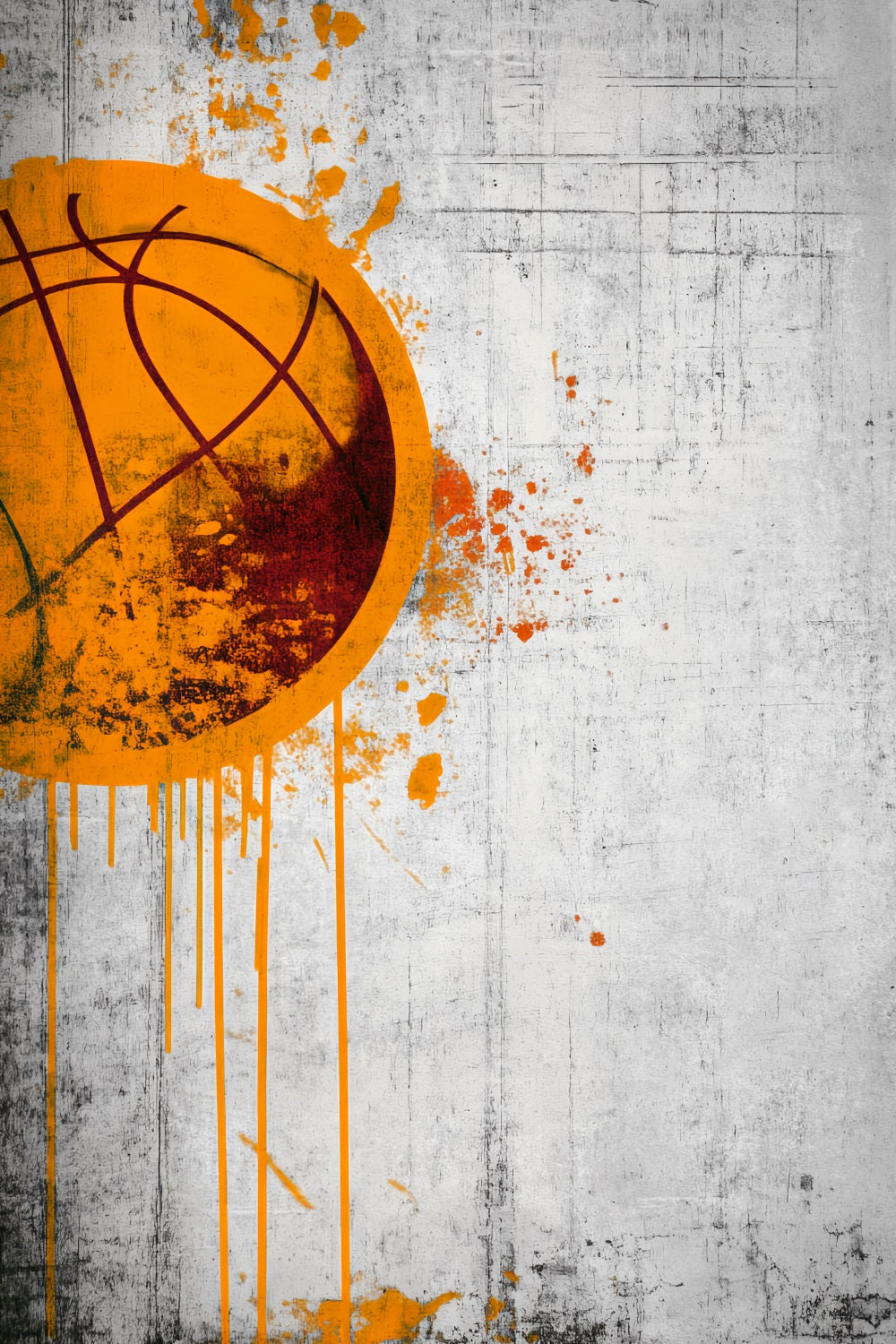 Sports Backdrop Graffiti Style Basketball Art Basketball Photo Backdrop UK LXX59-322