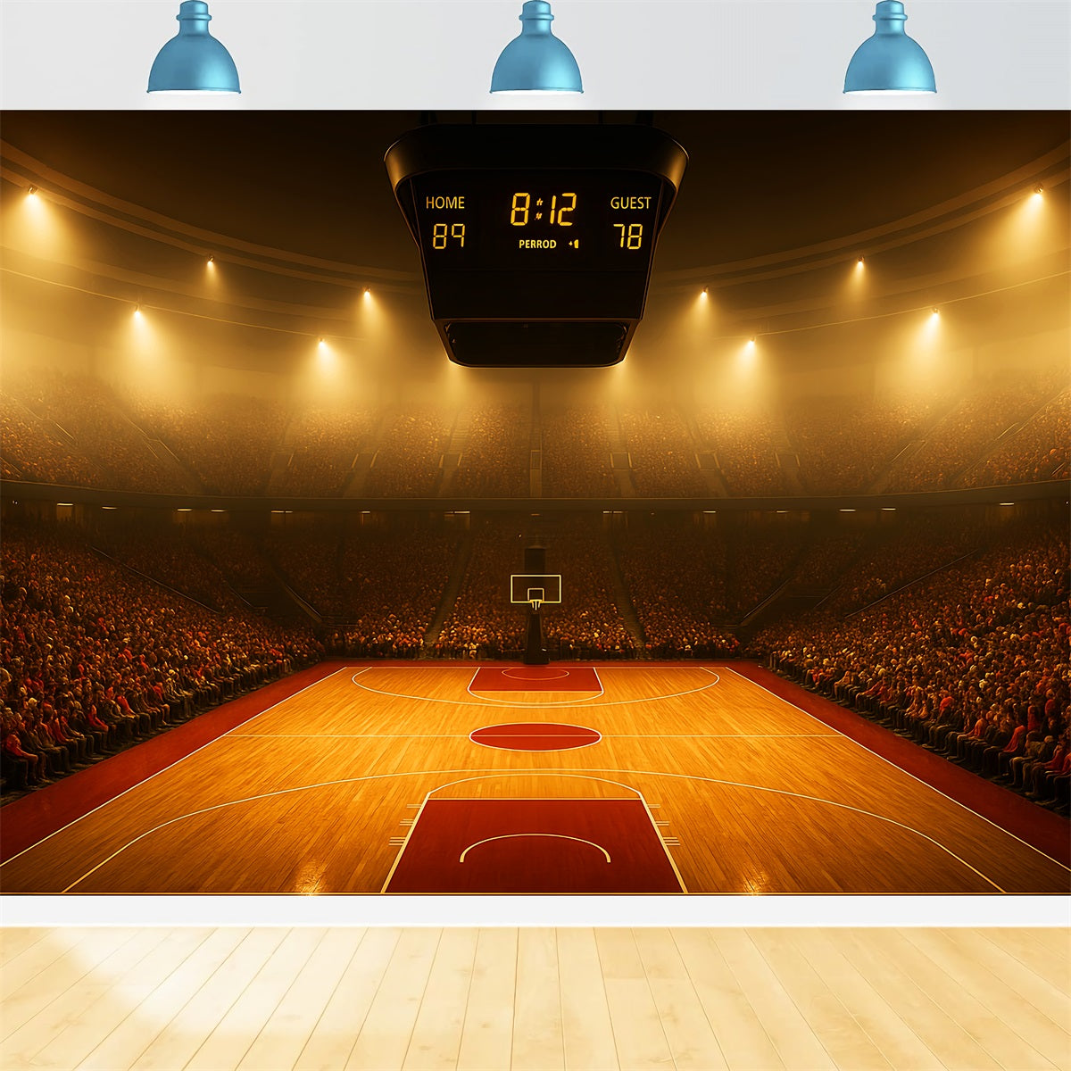 Basketball Backdrops Packed Arena Basketball Court Sports Backdrops UK LXX59-326