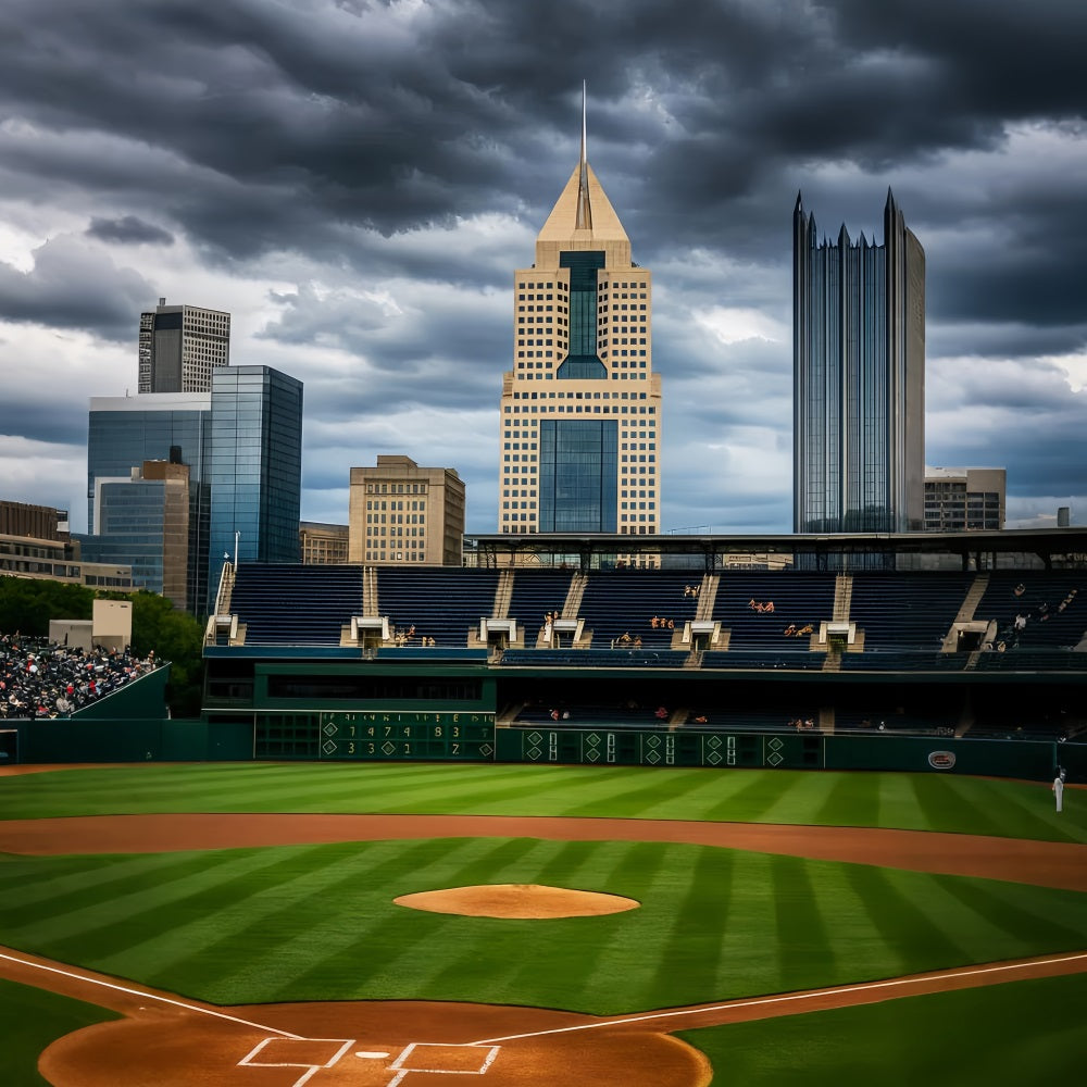 Sports Backdrop City Skyline Baseball Field Baseball Backdrop UK LXX59-339