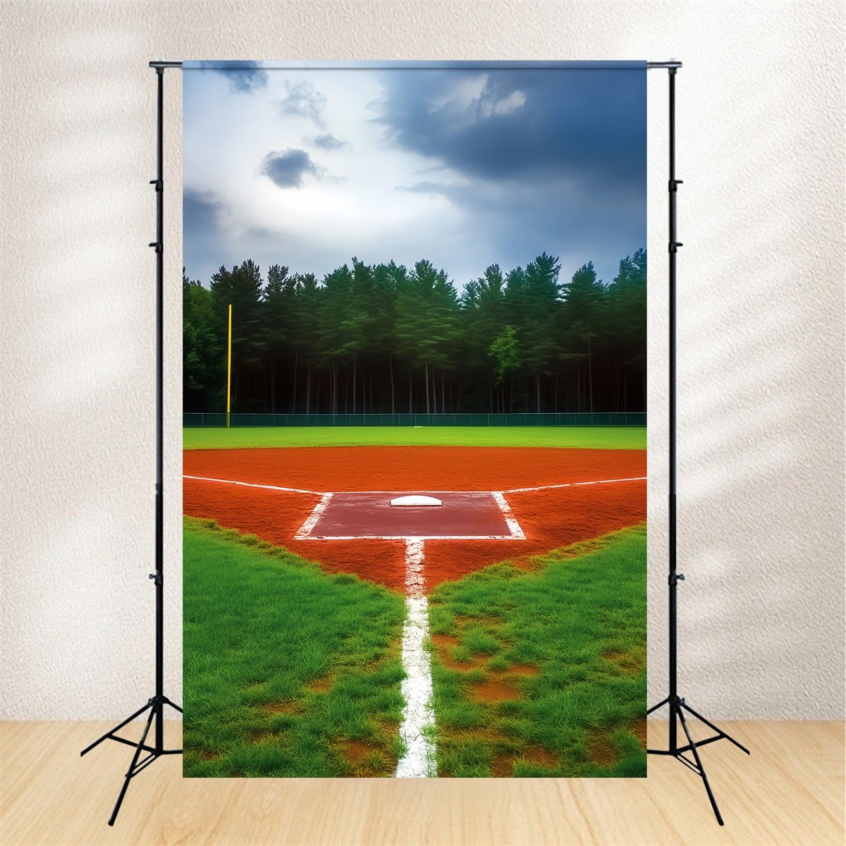Sports Backdrop Forest Edge Baseball Diamond Baseball Field Backdrop UK LXX59-341