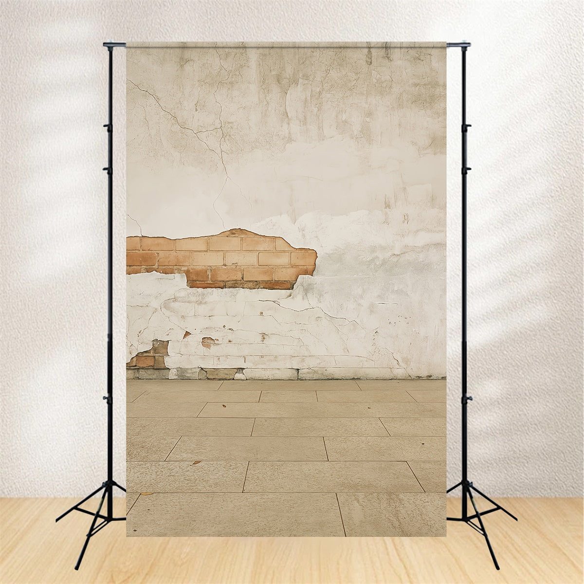 Concrete Wall Backdrop Rustic Cracked Brick Wall Portrait Photography Backdrop UK LXX59-426