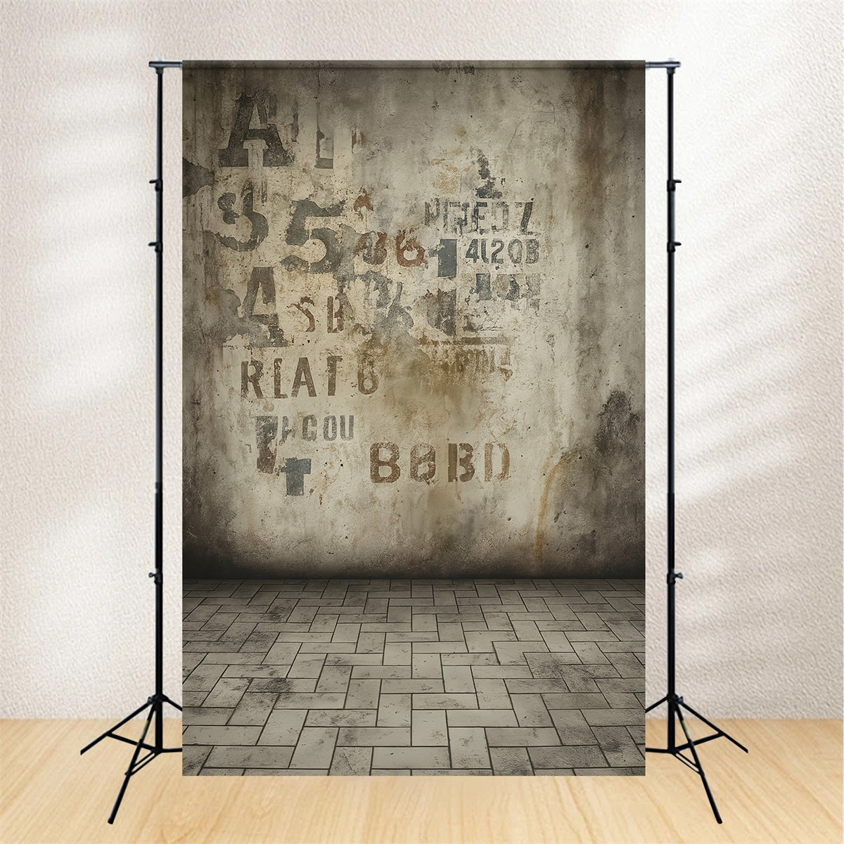 Portrait Studio Backdrop Vintage Graffiti Concrete Texture Portrait Backdrop UK LXX59-427
