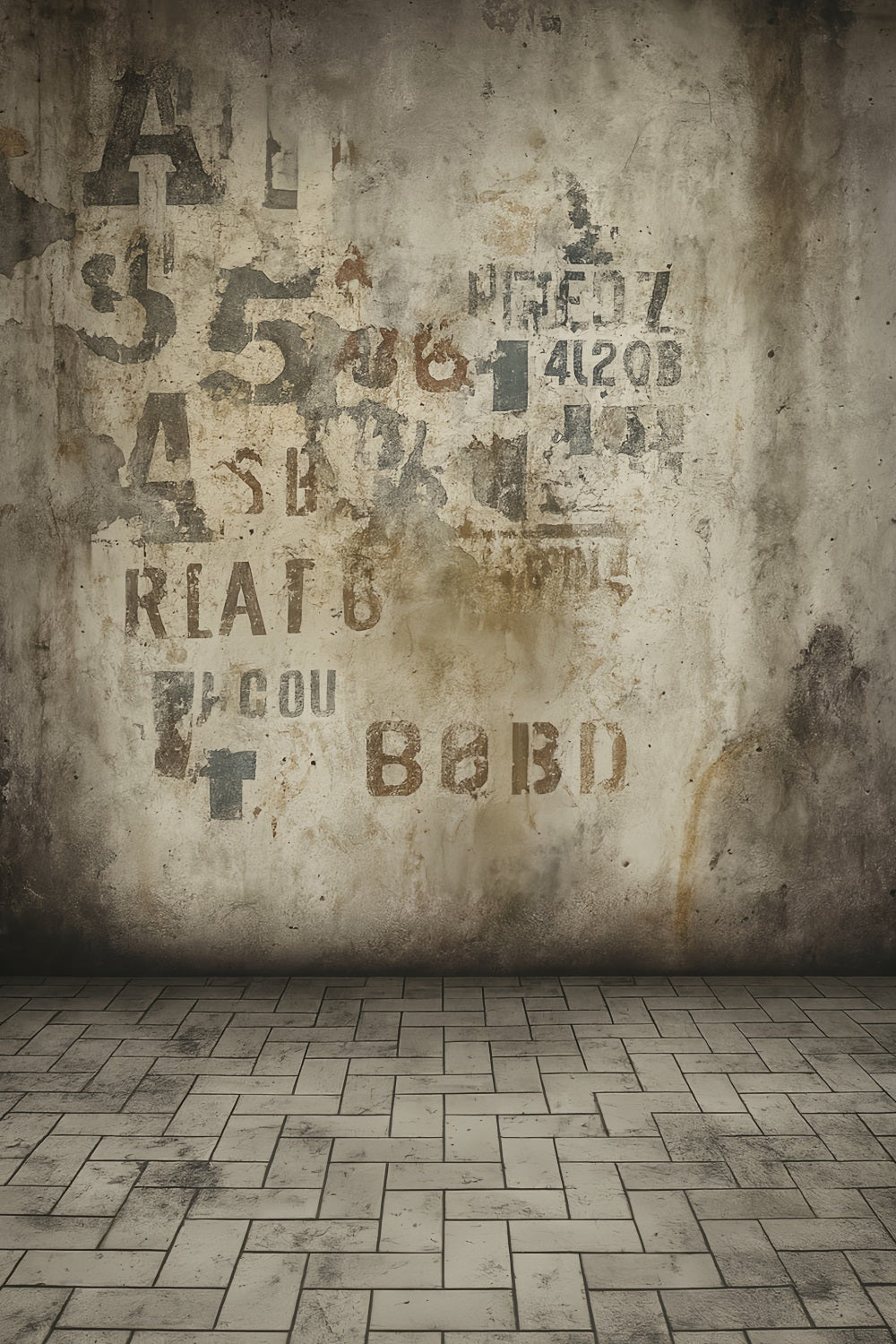 Portrait Studio Backdrop Vintage Graffiti Concrete Texture Portrait Backdrop UK LXX59-427