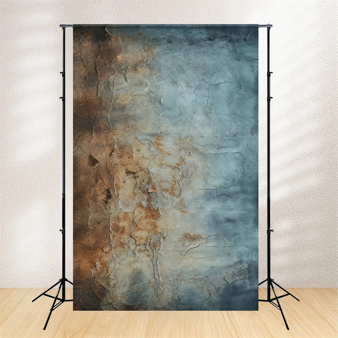 Concrete Backdrop Rustic Brown Blue Texture Portrait Photography Backdrop UK LXX59-462