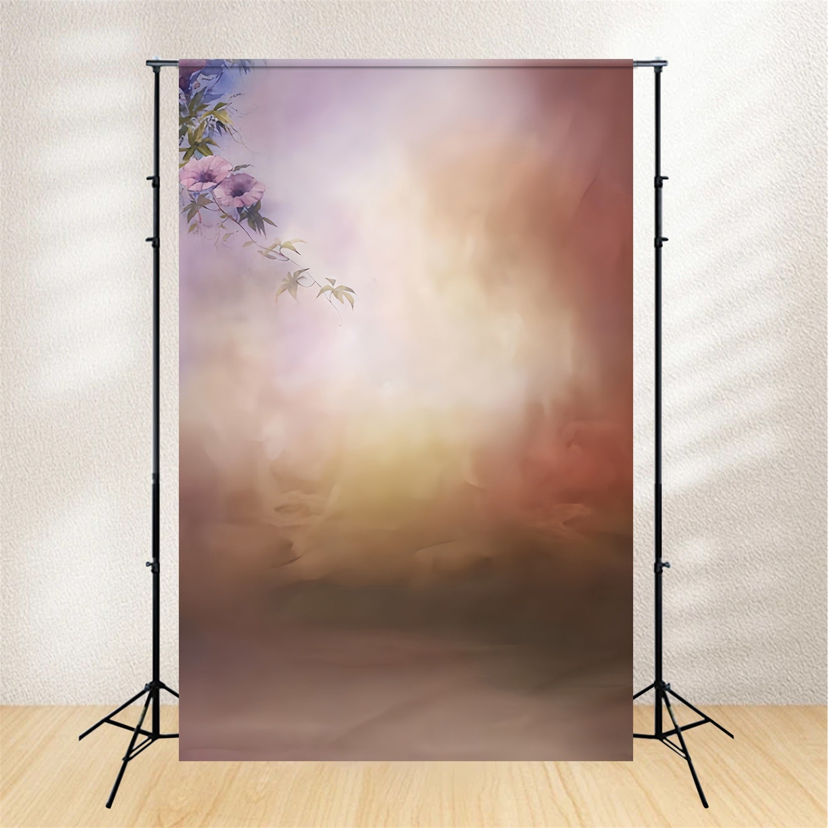 Portrait Backdrop Warm Floral Light Gradient School Portrait Backdrop UK LXX59-467