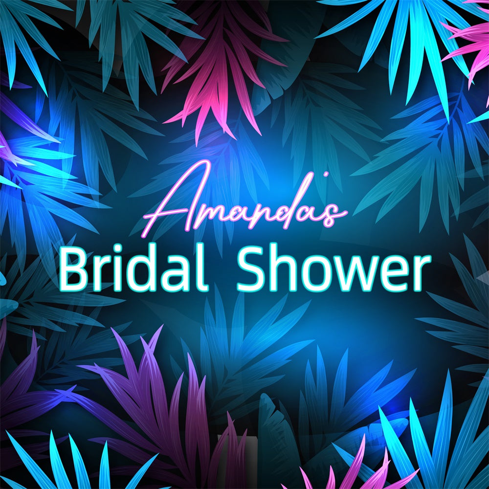Wedding Photo Backdrop Tropical Neon Dream Personalized Backdrop UK LXX6-103