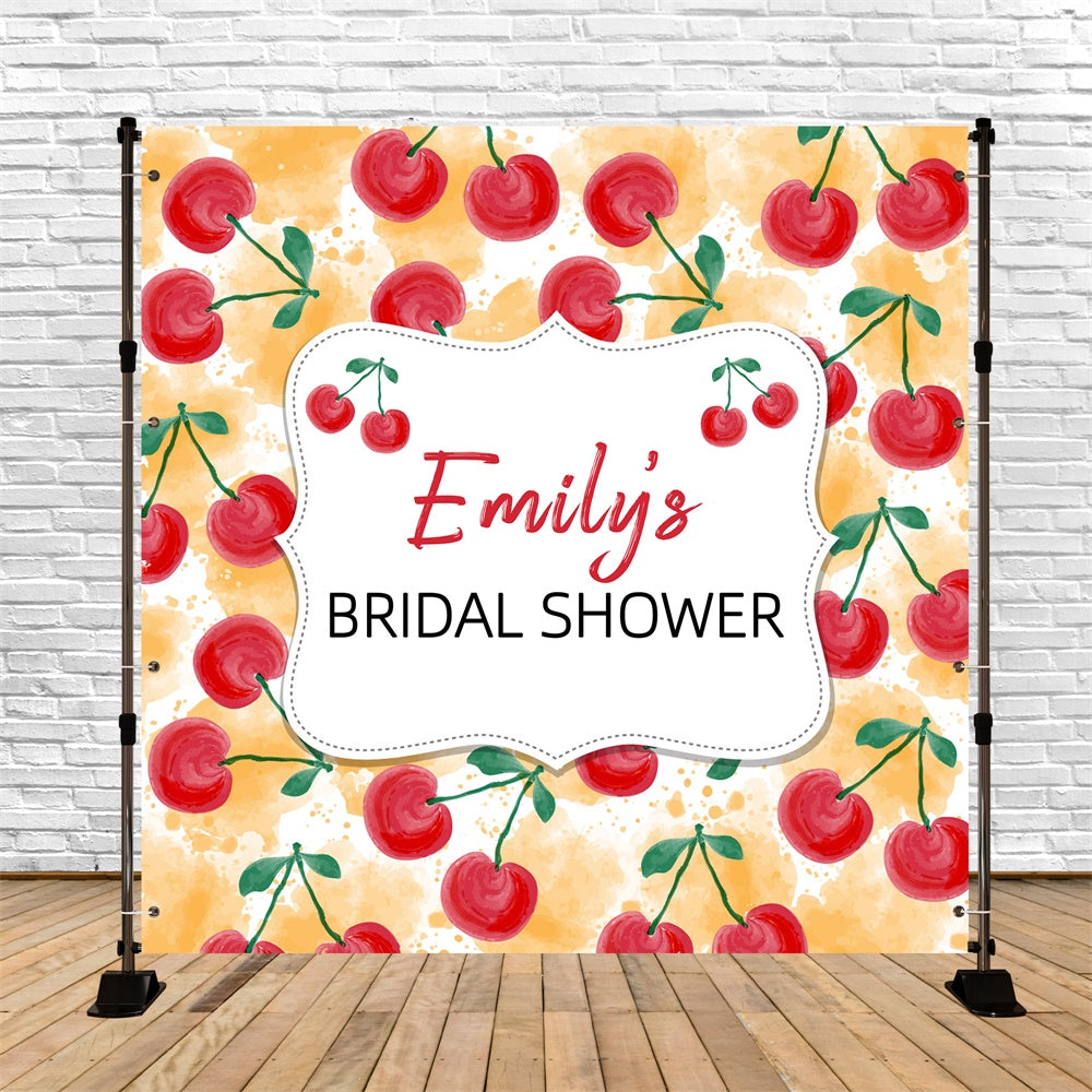 Backdrop For Bridal Shower Sweet Cherry Delight Custom Backdrop UK LXX6-104