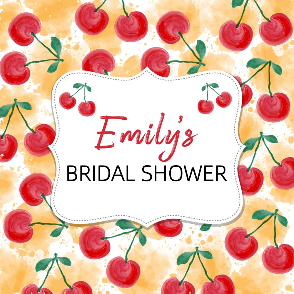 Backdrop For Bridal Shower Sweet Cherry Delight Custom Backdrop UK LXX6-104