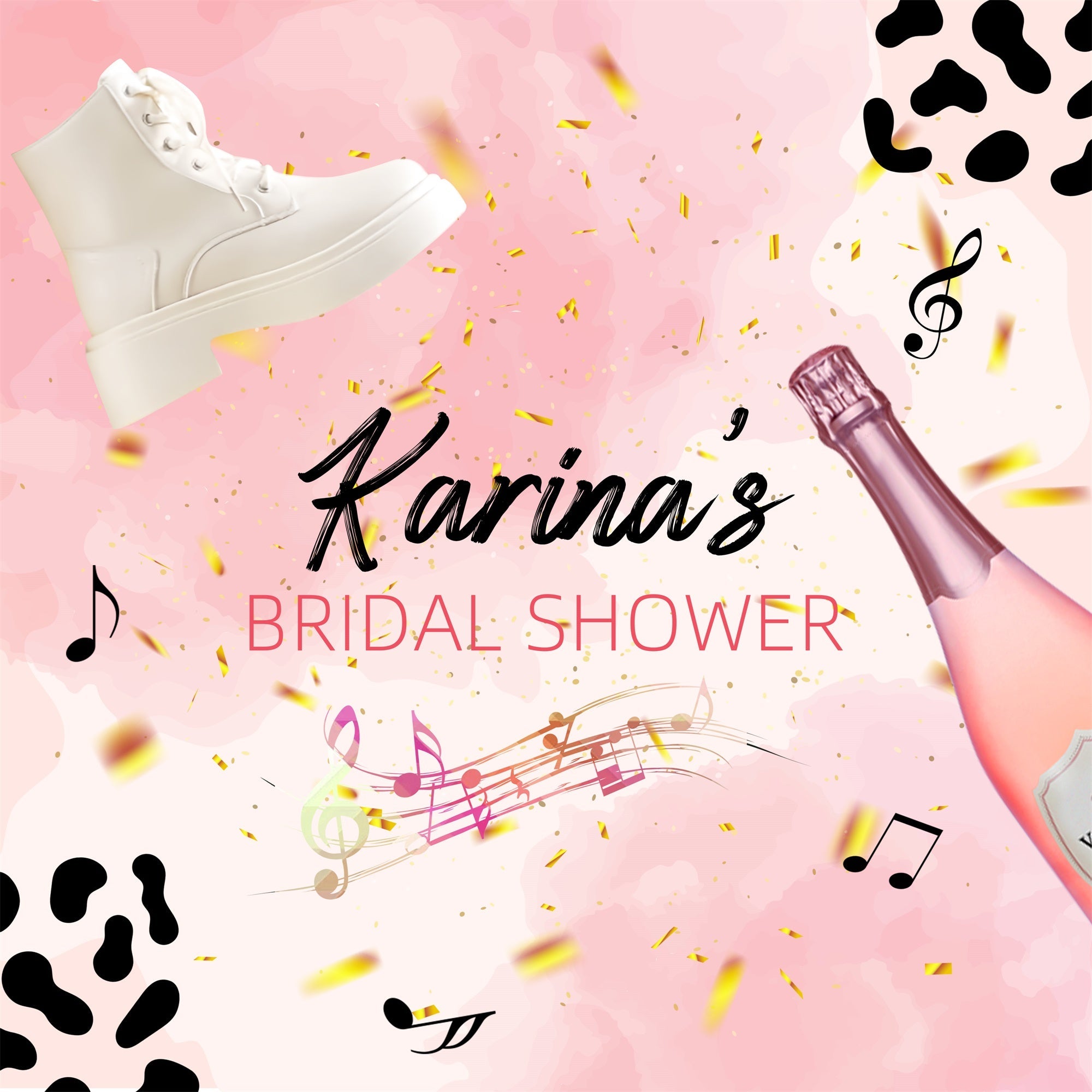 Bridal Shower Backdrop Ideas Chic Champagne Bash Custom Backdrop UK LXX6-108