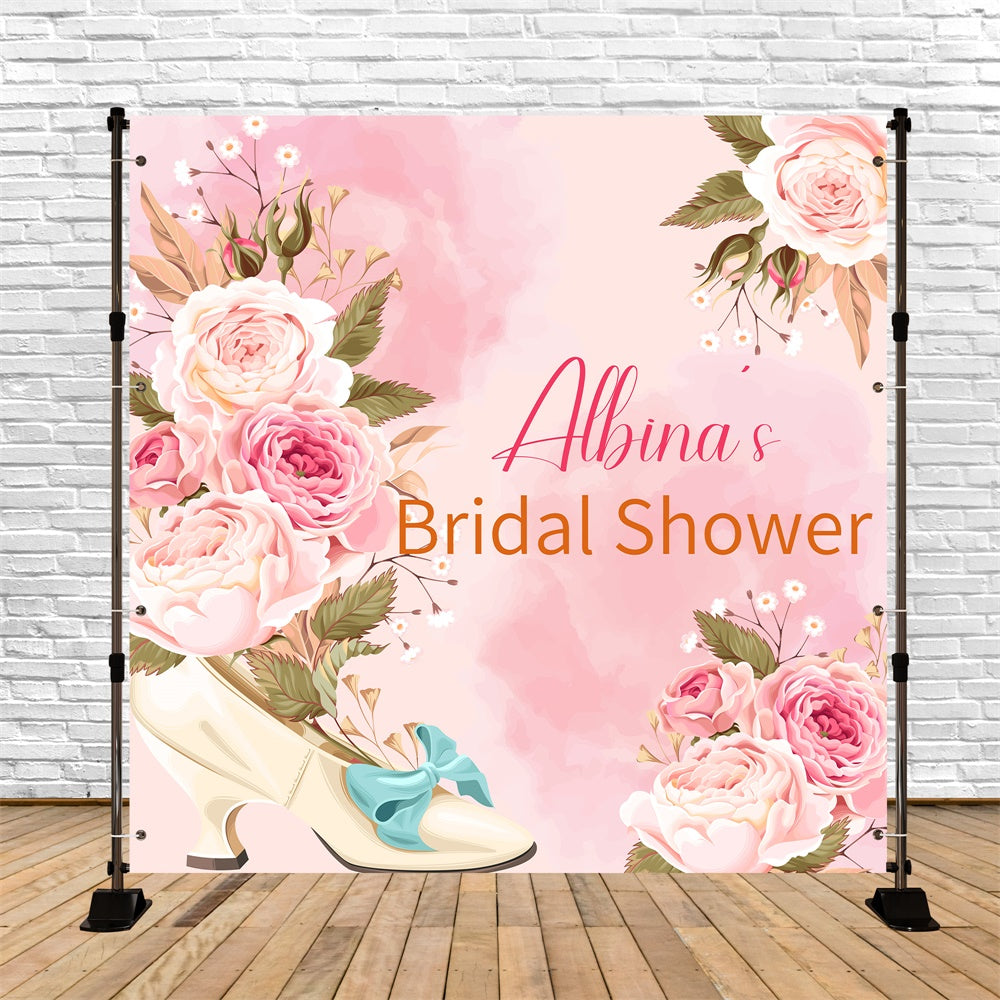 Bridal Shower Backdrops Vintage Rose Romance Customized Backdrop UK LXX6-109