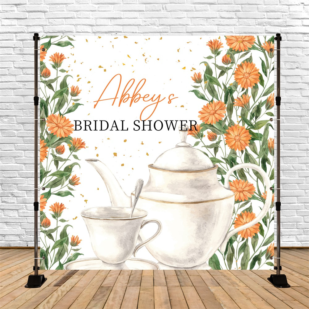 Wedding Photo Backdrop Delicate Daisy Tea Custom Backdrop UK LXX6-110