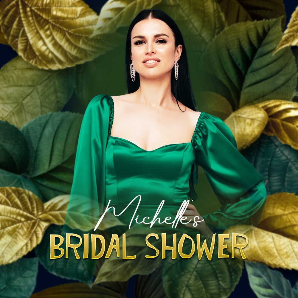Bridal Shower Photo Backdrop Bold Beauty Leaf Customized Backdrop UK LXX6-112