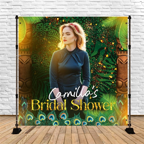 Backdrop For Bridal Shower Emerald Tribal Dream Custom Backdrop UK LXX6-113