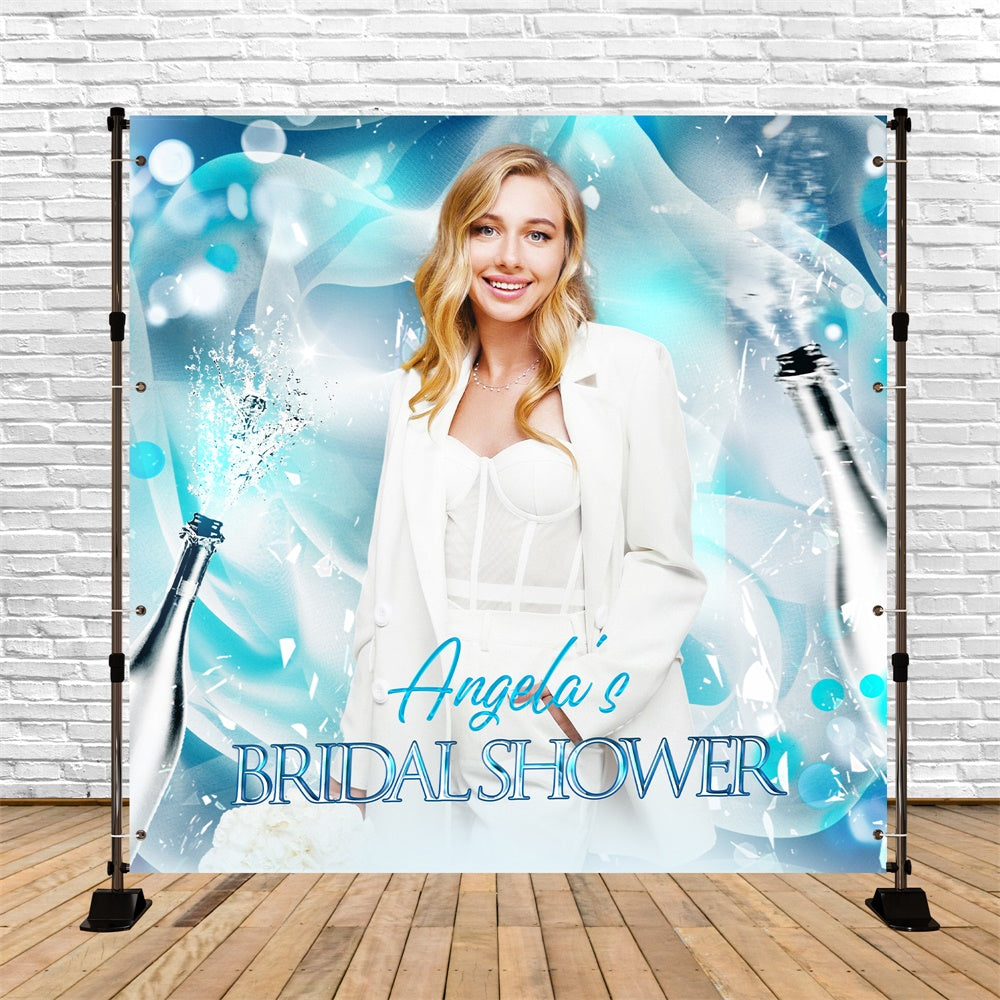 Bridal Shower Backdrop Champagne Glow Bridal Customized Backdrop UK LXX6-115
