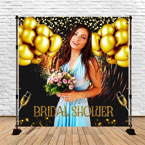Wedding Photo Backdrop Glam Night Confetti Personalized Backdrop UK LXX6-122