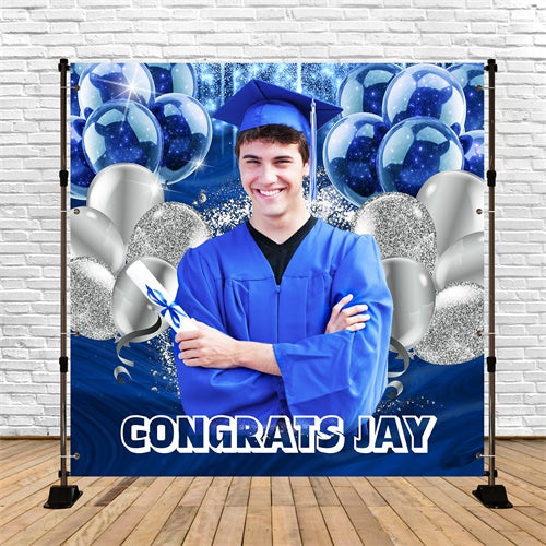 2025 Graduation Backdrop Shiny Balloon Custom Party Graduation Backdrop UK LXX6-176