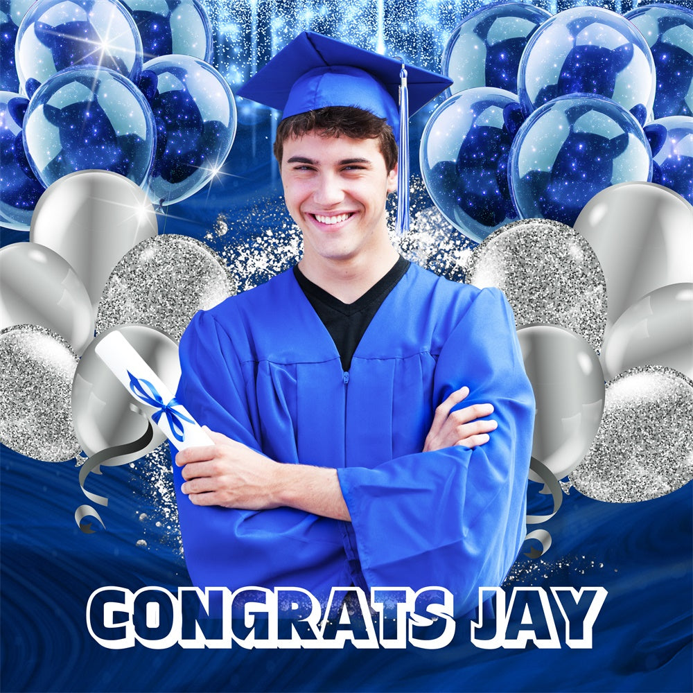 2025 Graduation Backdrop Shiny Balloon Custom Party Graduation Backdrop UK LXX6-176