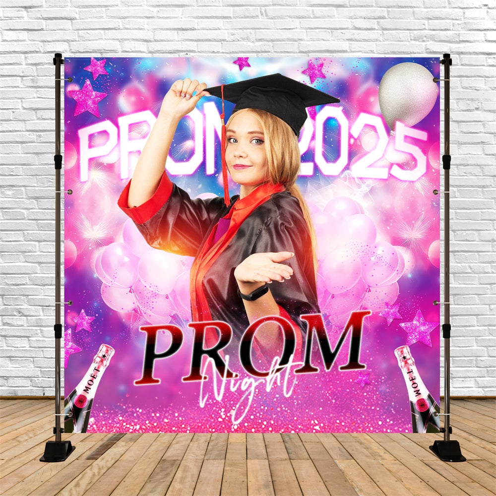 Prom 2025 Backdrop Fantasy Lights Customized Party Graduation Backdrop UK LXX6-199