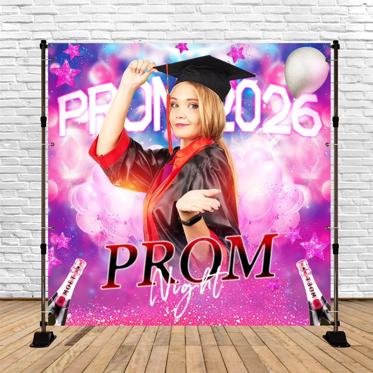 Prom 2026 Backdrop Fantasy Lights Customized Party Graduation Backdrop UK LXX6-199