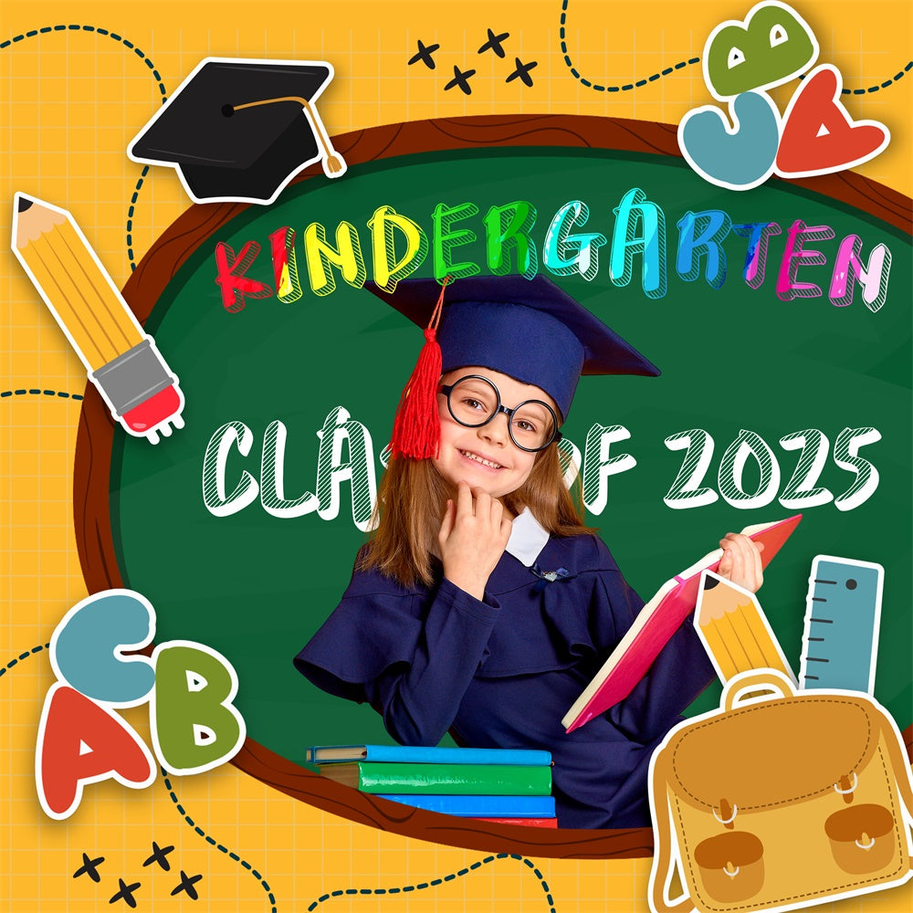 Backdrop Graduation School Tools Personalized Party Graduation Backdrop UK LXX6-207