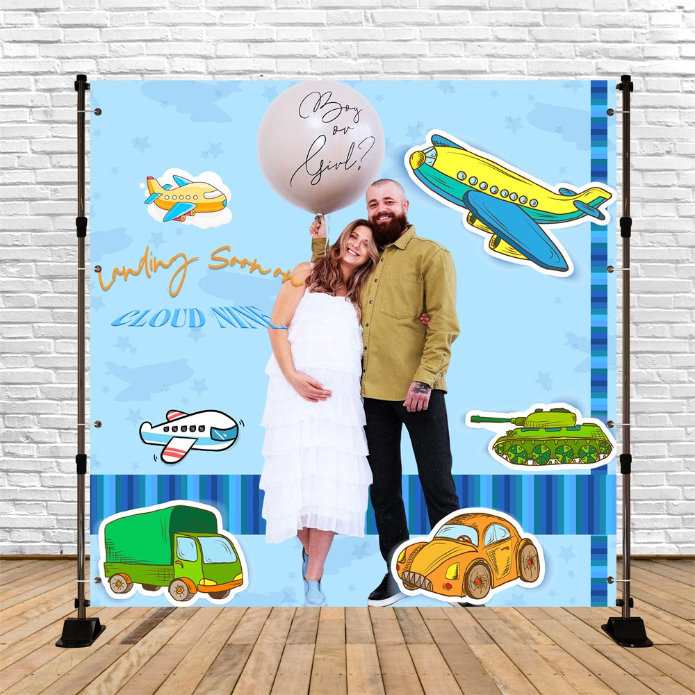 Baby Shower Photo Backdrop Sky Journey Customized Backdrop UK LXX6-234