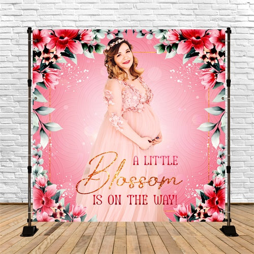 Backdrop For Baby Shower Petals Sparkle Scene Custom Backdrop UK LXX6-240