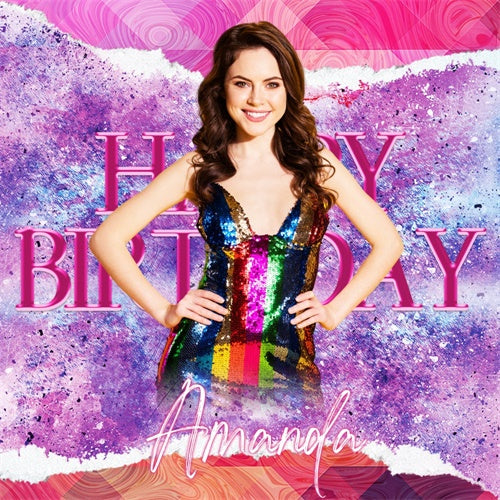 Customized Birthday Backdrop Glitter Diva Celebration Backdrop UK LXX6-71