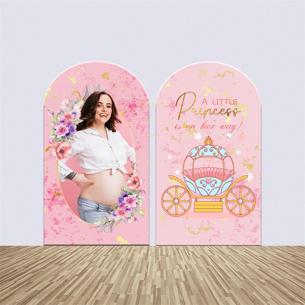 Baby Shower Backdrop Girl Blush Royal Carriage Arch Backdrop Kit UK LXX6-8