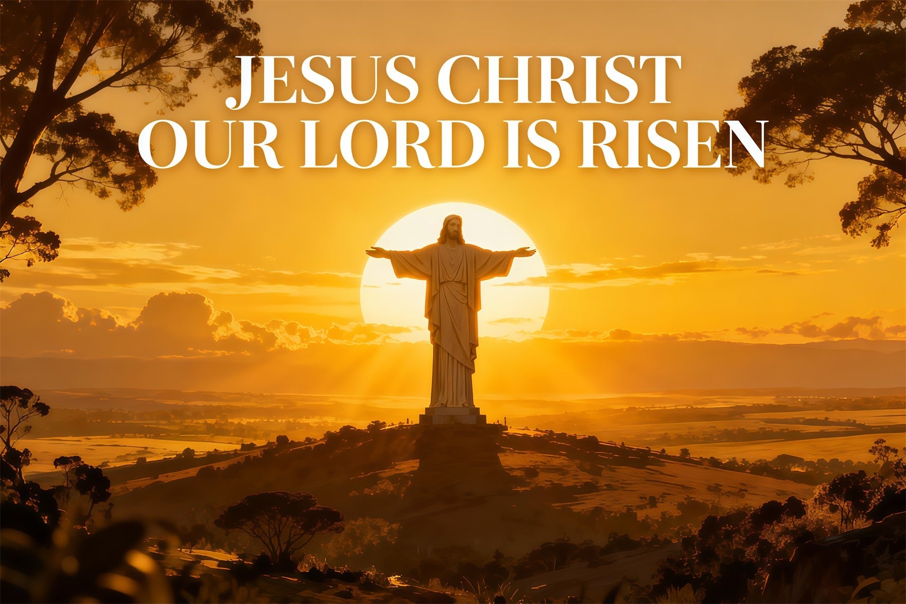 He Is Risen Backdrop Sunrise Cross Prayer Worship Easter Backdrops For Photography UK LXX61-130