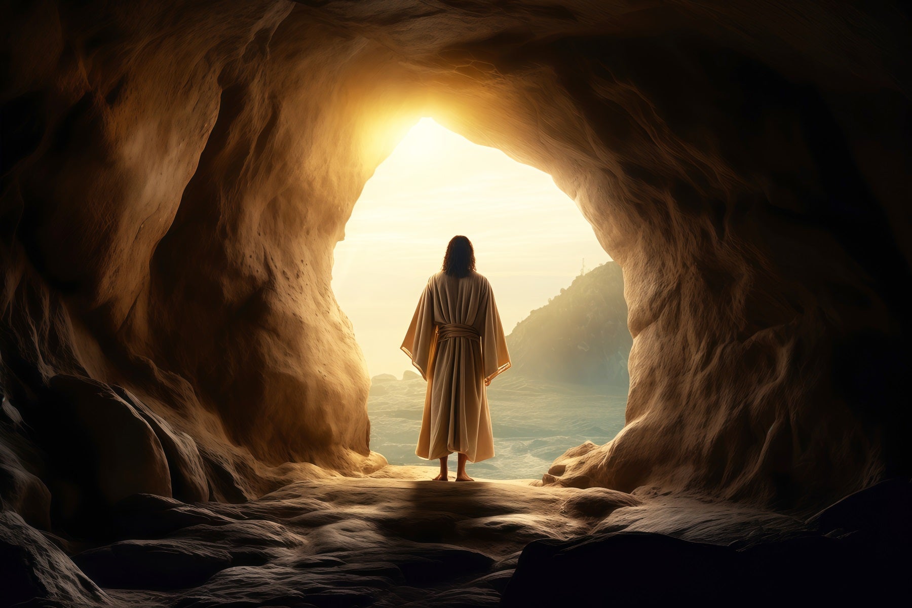Christian Easter Photo Backdrops He Is Risen Savior Cave Easter Picture Backdrops UK LXX61-132