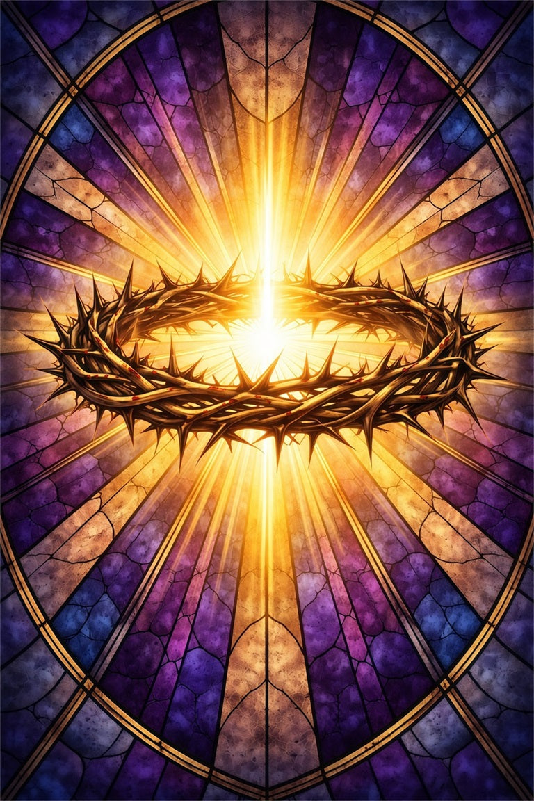 Religious Easter Backdrops He Is Risen Crown Thorns Easter Picture Backdrops UK LXX61-150