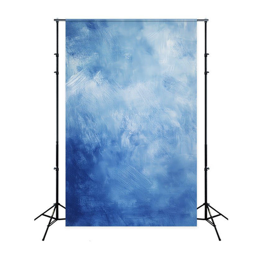 Senior Portrait Backdrop Cerulean Cloud Brush Texture Portrait Studio Backdrop UK LXX61-19