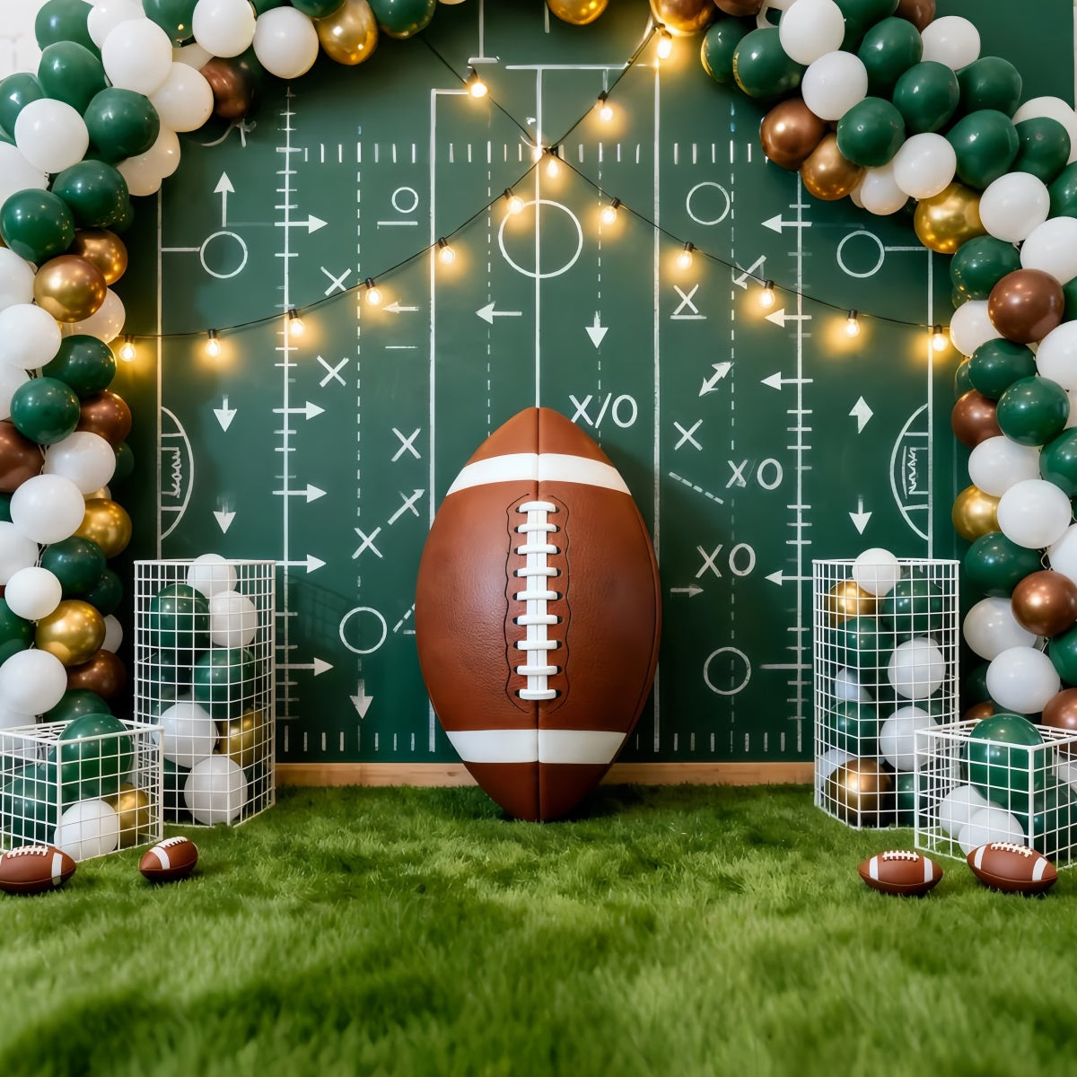 Football Backdrops Playbook Field Balloon Display Sports Backdrops UK LXX61-213