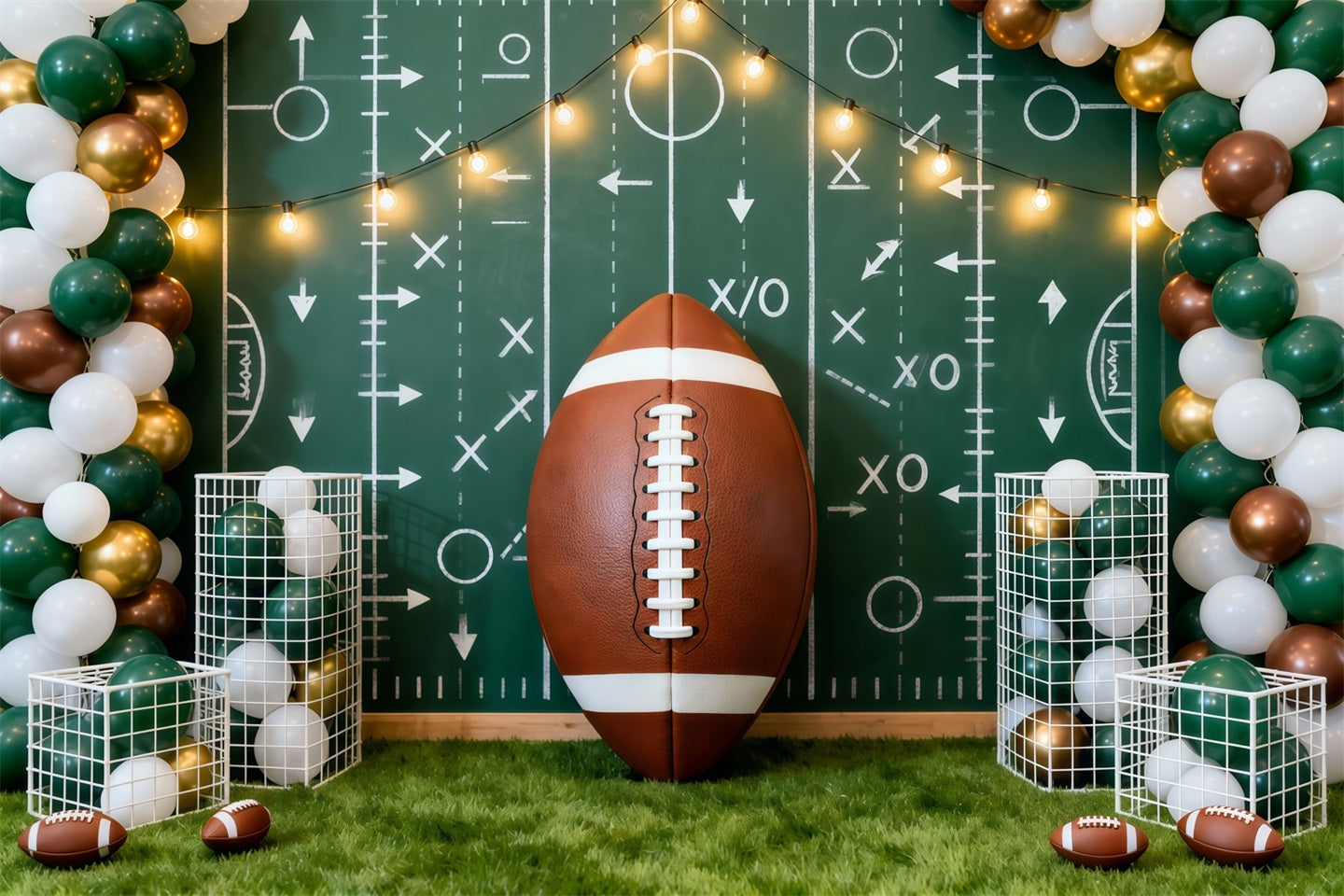 Football Backdrops Playbook Field Balloon Display Sports Backdrops UK LXX61-213